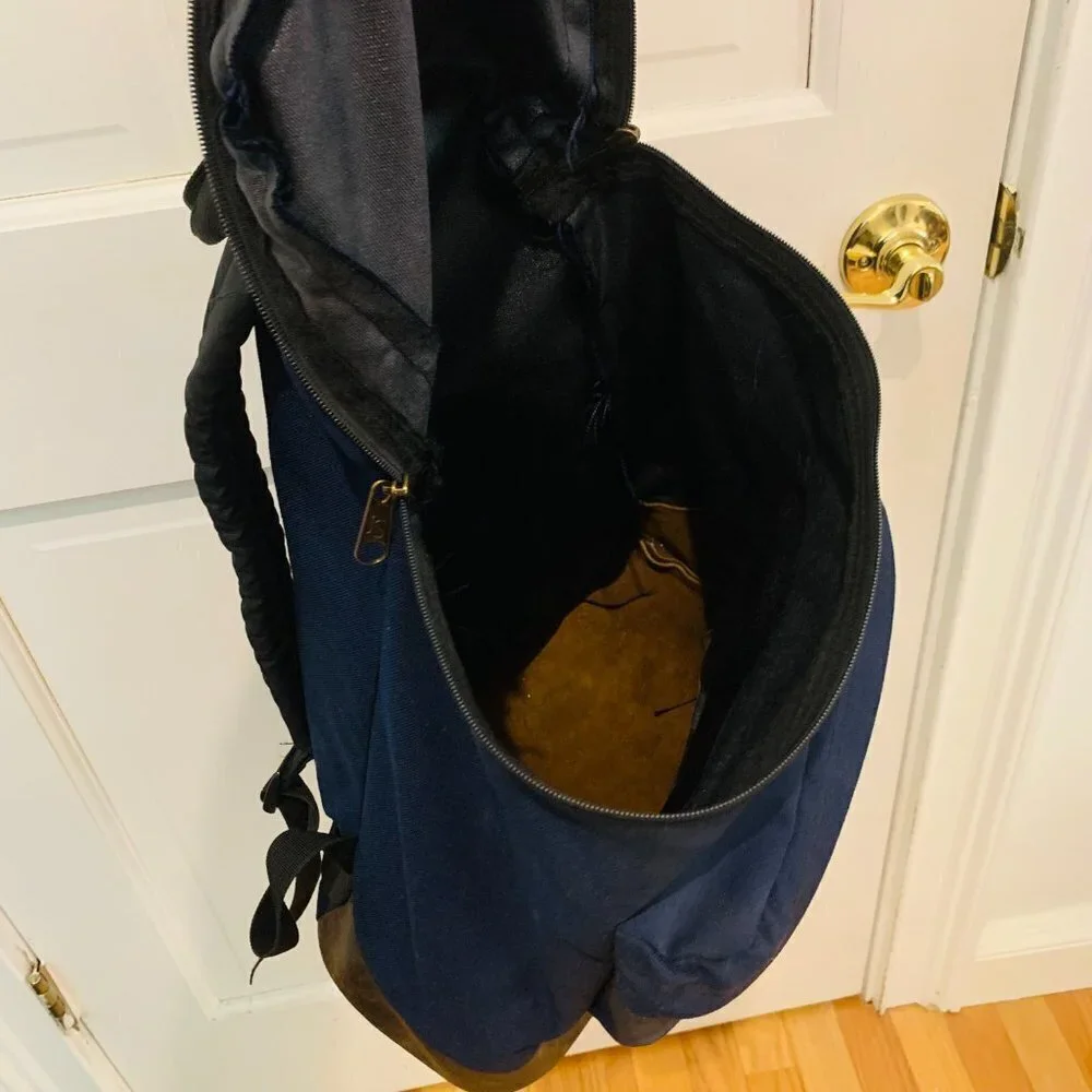 Vintage JanSport Southwest Geometric Pattern Bag BACKPACK Leather 90's 1990